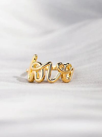 LOVE 18K Gold-Plated 925 Sterling Silver Ring