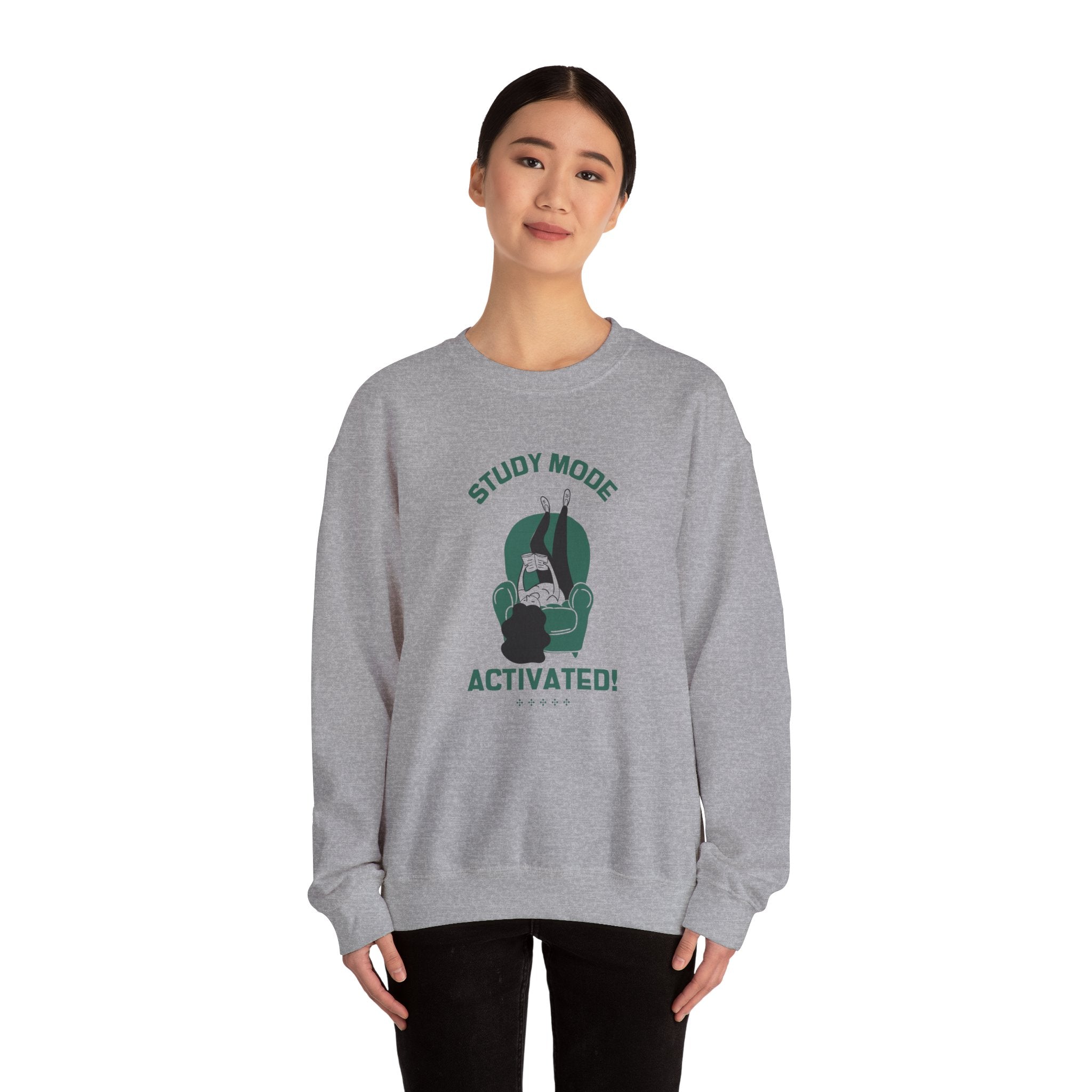 Study Mode Activated (woman upside down) Sweatshirt