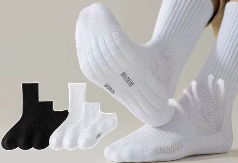 Towel-Bottom Cotton Socks