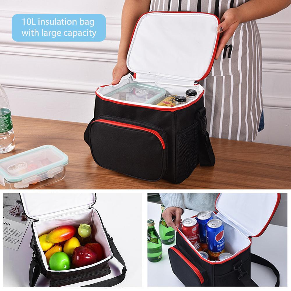 Ladies/Men 10L Thermal Insulated Lunch Box Soft Refrigerated Tote Bag