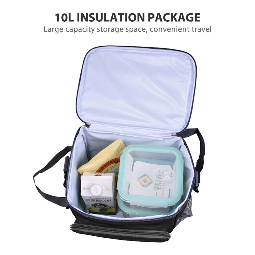 Ladies/Men 10L Thermal Insulated Lunch Box Soft Refrigerated Tote Bag