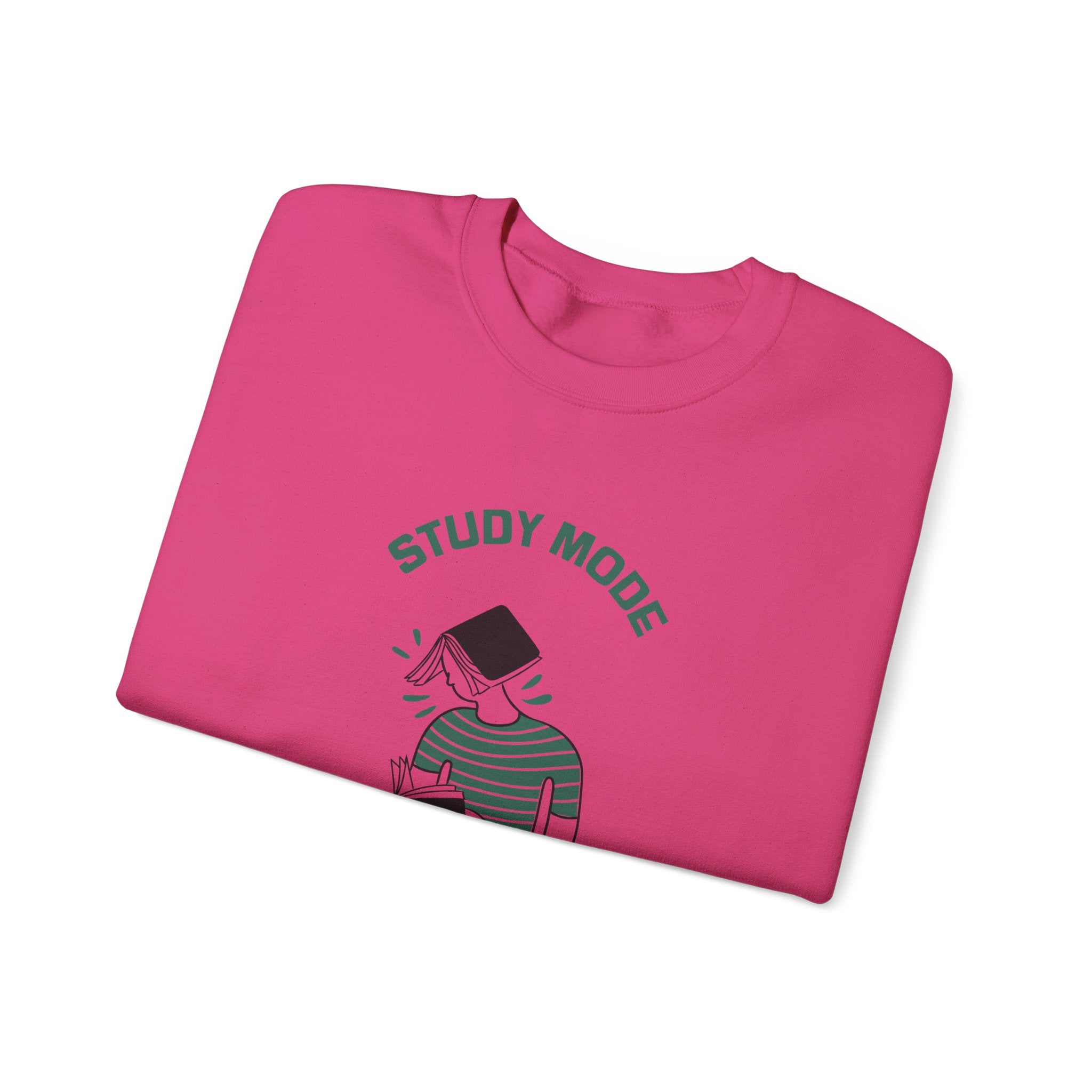 Study Mode Activated (book on male head) Sweatshirt