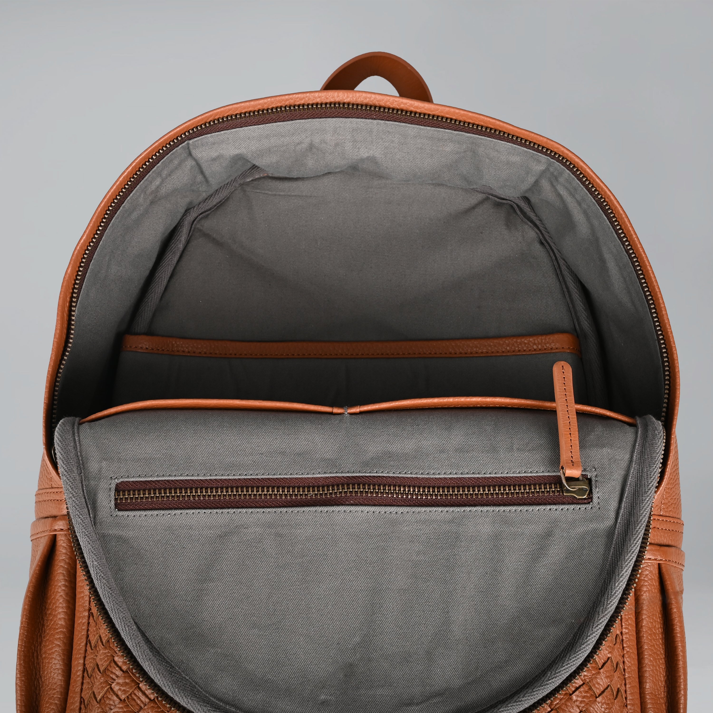 Weaved Journey Leather Backpack