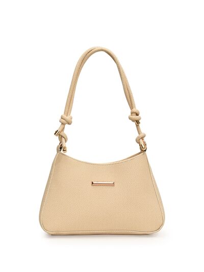 PU Leather Knotted Strap Handbag