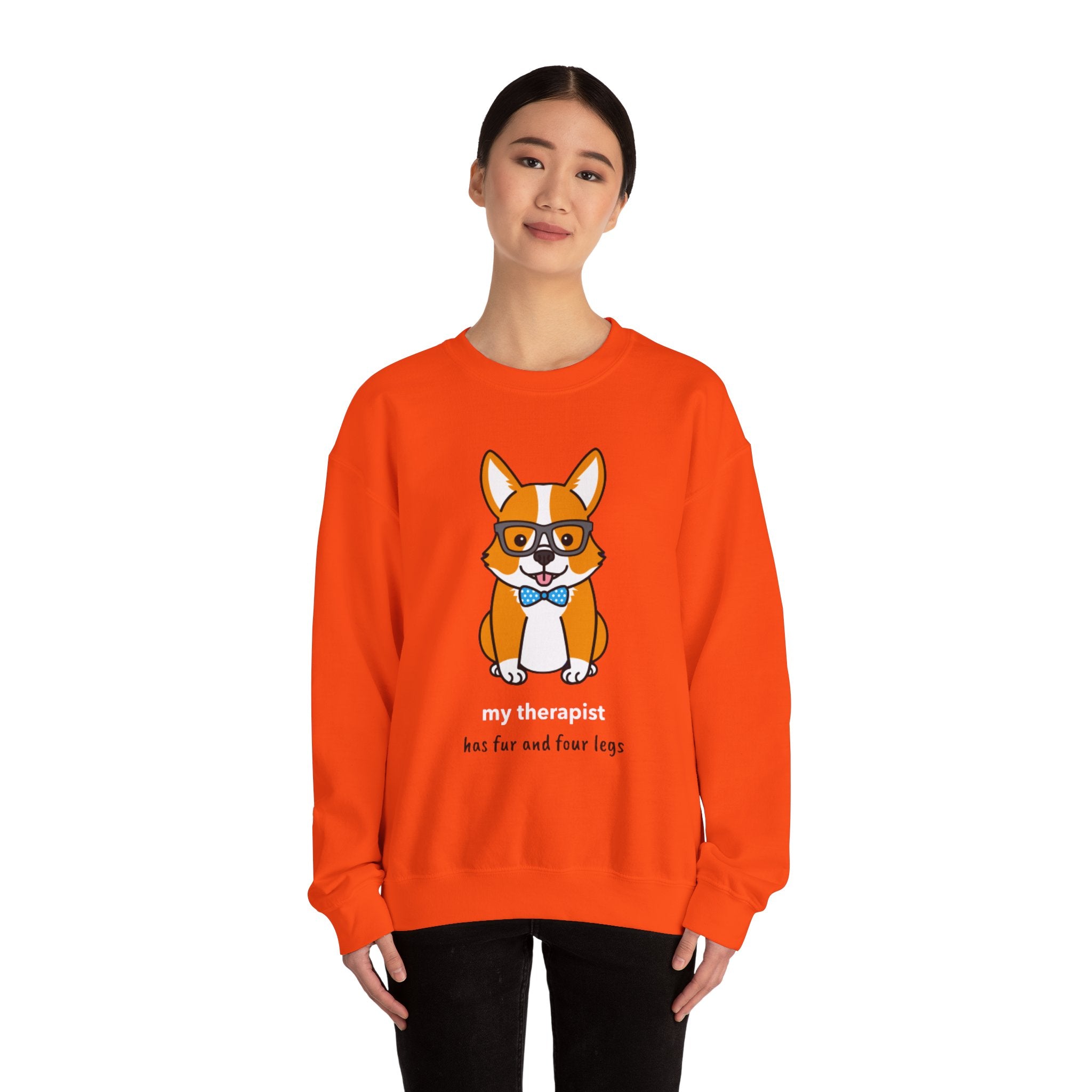 Therapist dog (with glasses) Sweatshirt