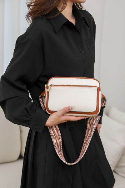 PU Leather Rectangle Crossbody Bag