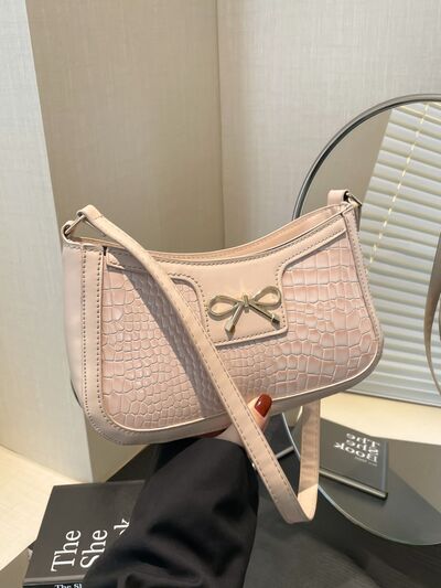 Bow PU Leather Shoulder Bag