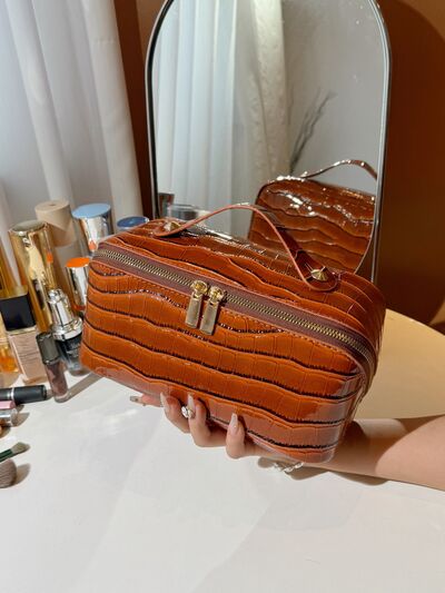 PU Leather Solid Color Wristlet