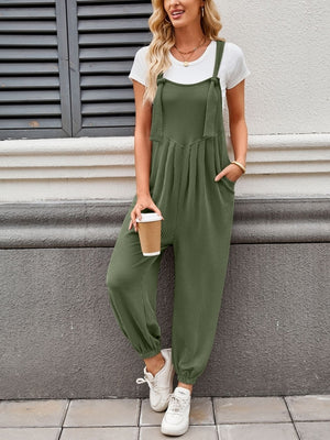 Lovelet Knotted Strap Overalls with Pockets