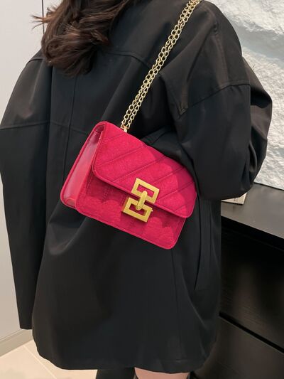 Solid Color Chain Shoulder Bag