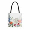 Double Sided Spring Floral Print Tote Bag