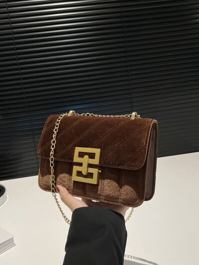 Solid Color Chain Shoulder Bag