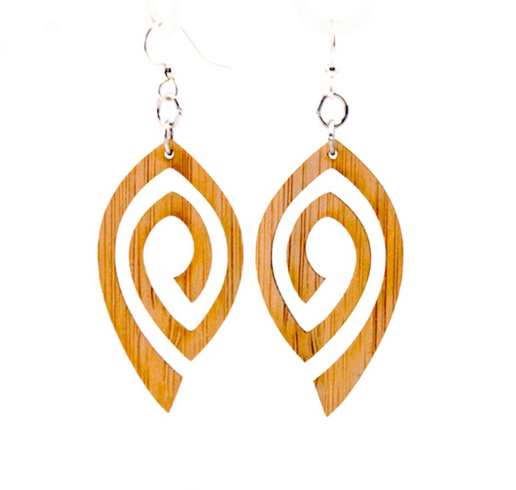 Spiral Eye Bamboo Earrings #982