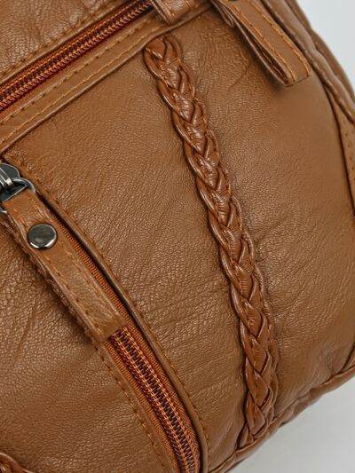 Adjustable Strap PU Leather Shoulder Bag