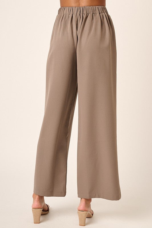 Mittoshop Inverted Pleat Detail Wide Leg Pants