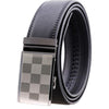 Black Belt Textured Buckle Mens Adjustable Ratchet Slide Buckle Belt -