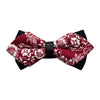 Men's Red White Floral 100% Cotton Pre-Tied Bow Tie