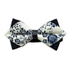 Men's White Blue Floral 100% Cotton Elegant Pre-Tied Bow Tie