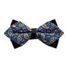 Men's Blue Green Paisley 100% Cotton Pre-Tied Bow Tie