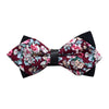 Men's Burgundy Pink Floral 100% Cotton Pre-Tied Bow Tie