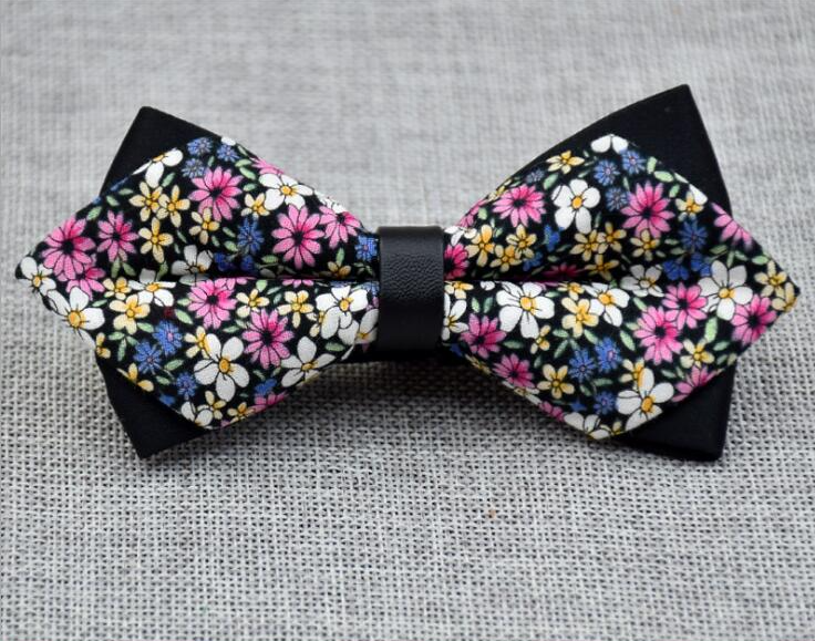 Men's Colorful Floral 100% Cotton Pre Tied Bow Tie