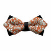 Men's Orange Floral Cotton Pre Tied Bow Tie