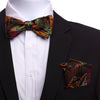 Men's Silk Rainbow Paisley Self Bow Tie