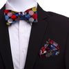 Men's Multi Color Polka Dots Self Bow Tie