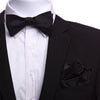 Men's Black Silk Self Bow Tie