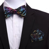 Men's Rainbow Paisley Silk Self Bow Tie