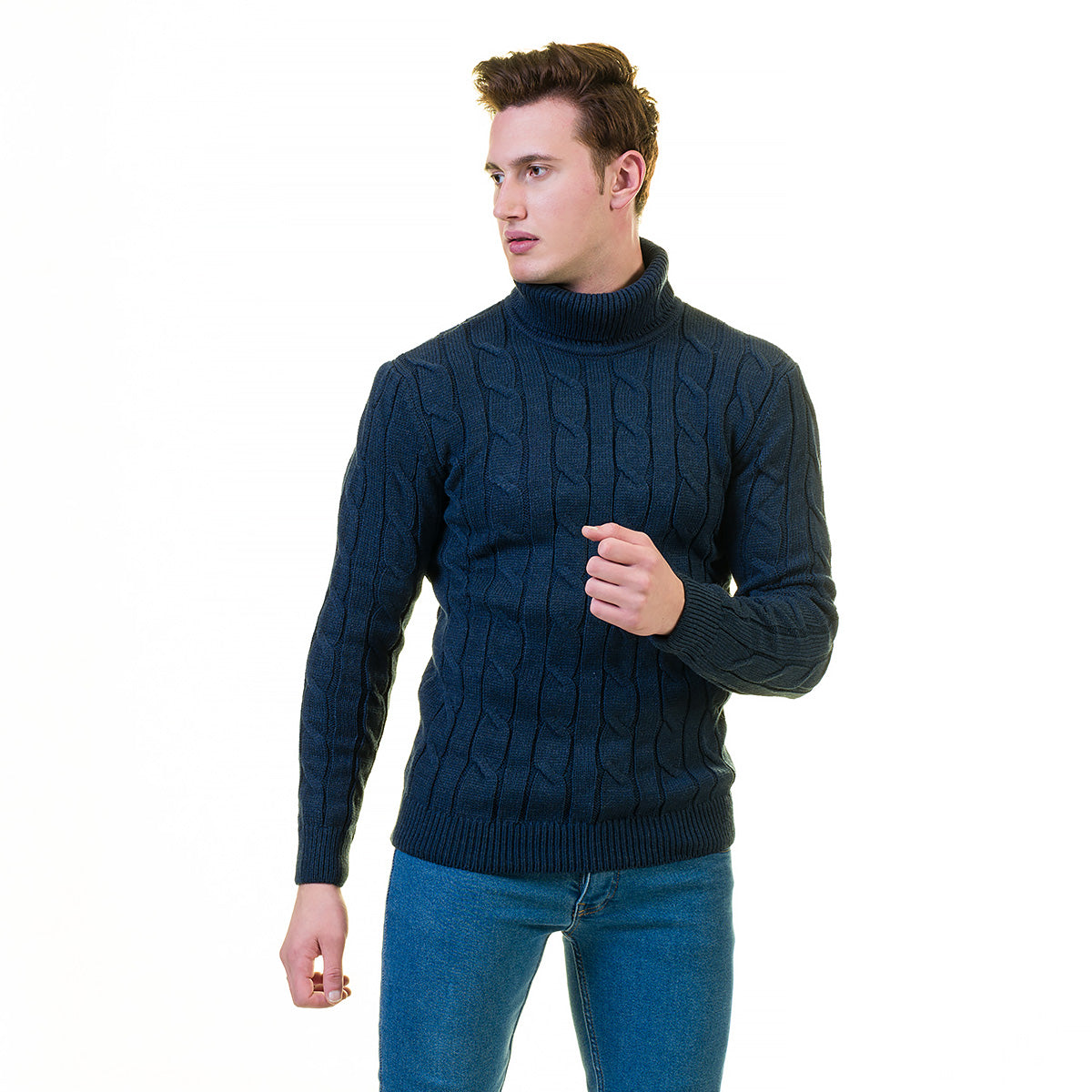 European Wool Luxury Zippered With Sweater Jacket Warm Winter Tailor