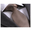 Men's jacquard Gold Brown Herringbone Premium Neck Tie With Gift Box