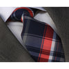 Men's jacquard Blue Red Striped Premium Neck Tie With Gift Box