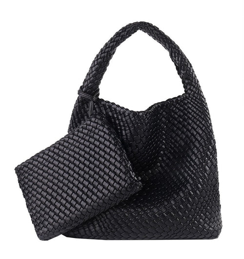 Commuter Hobo Bag Large Woven Purse 2 in 1