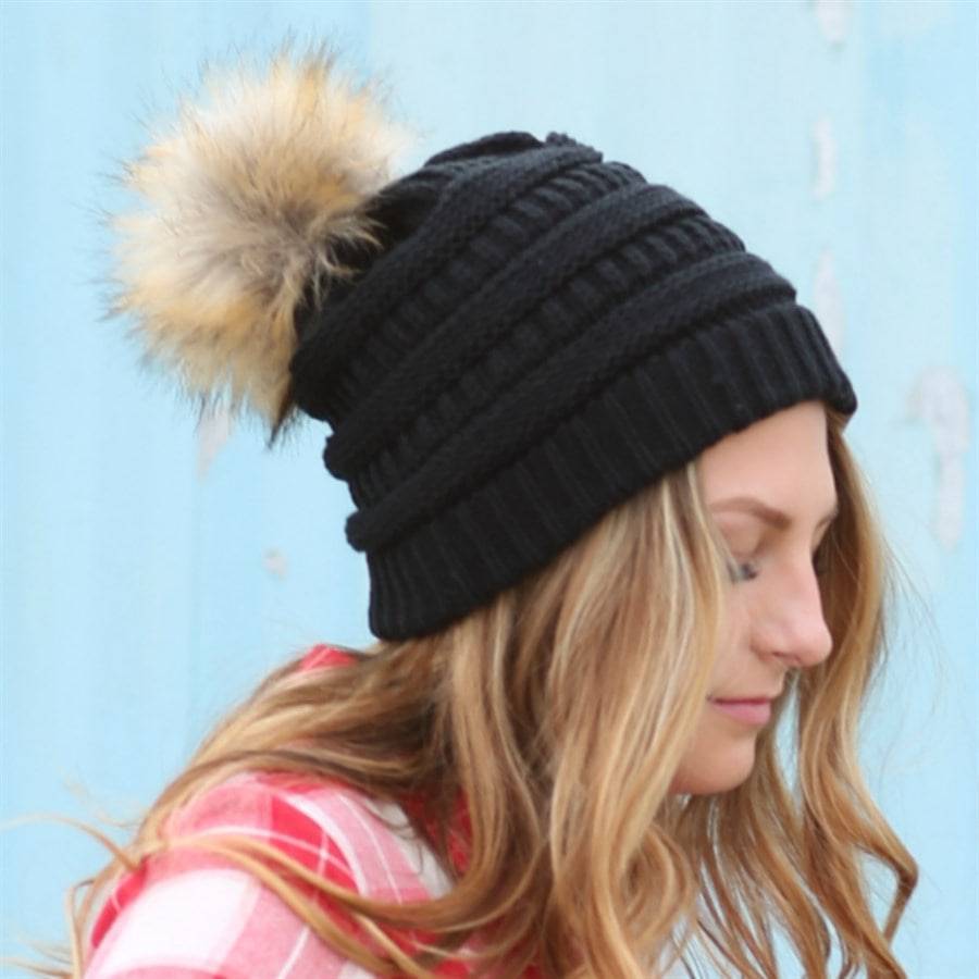 CC Trending Plush Pom Unisex Beanies Hats