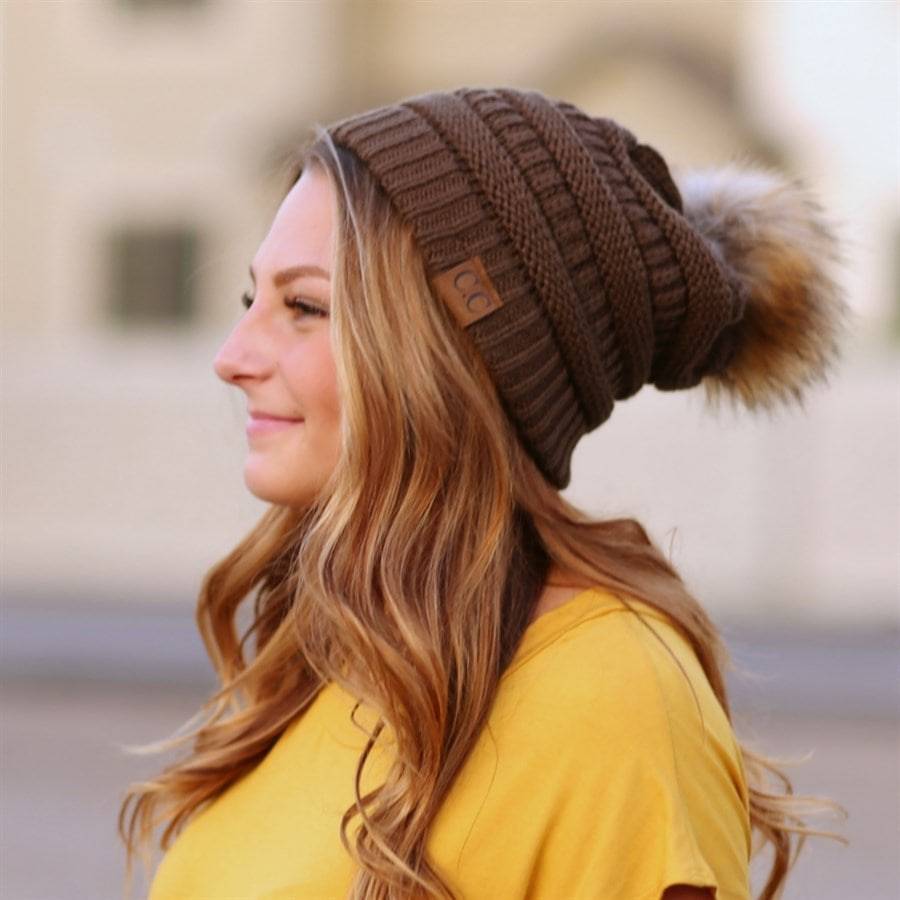 CC Trending Plush Pom Unisex Beanies Hats