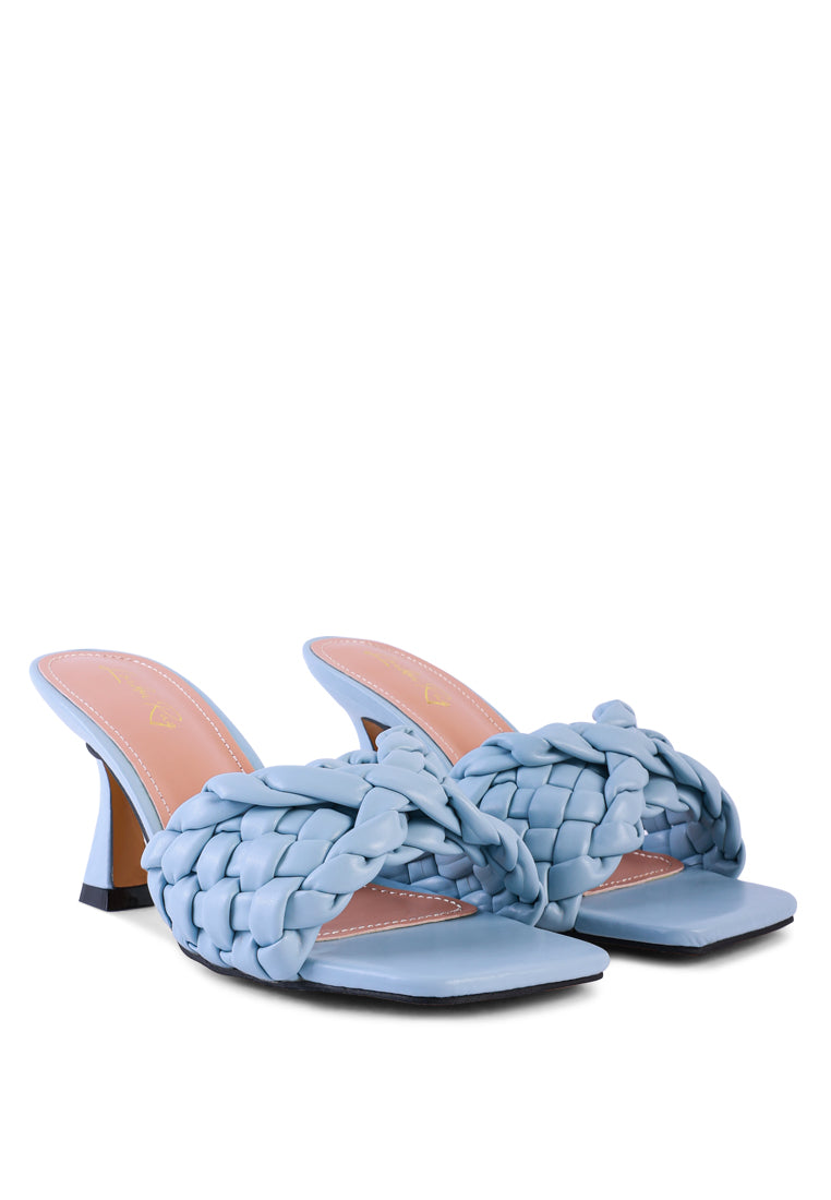 Celie Woven Strap Mid Heel Sandals