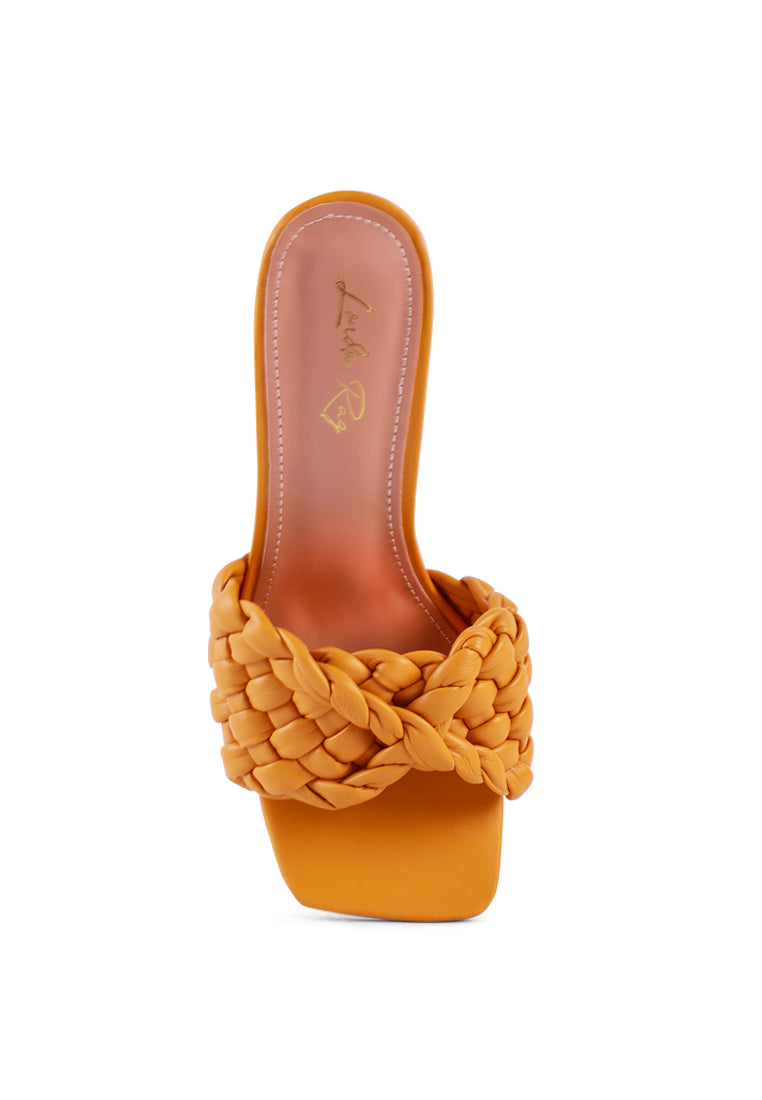 Celie Woven Strap Mid Heel Sandals