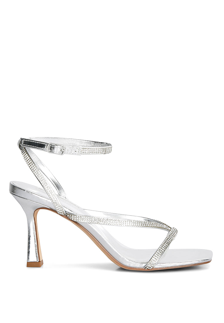 Crush It Diamante Mid Heel Sandal