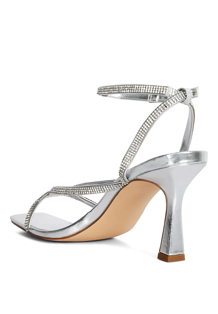 Crush It Diamante Mid Heel Sandal