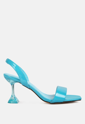 Clear Spool Heel Sandals