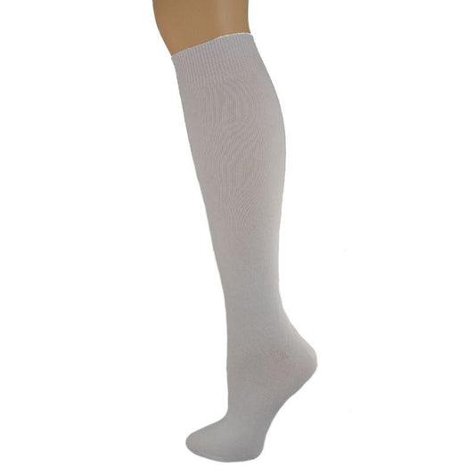 Classic Flat Knit Combed Cotton Knee High Socks 3 pair pack-The Friend Kloset