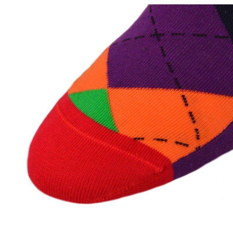 Men's Dress Casual 3 Pair Pack Combed Cotton Crew Argyle Socks