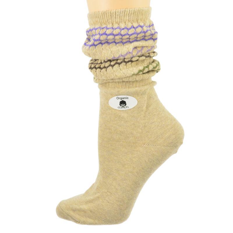 Women's Slouch or Knee High Organic Cotton Socks, 2 Pr. or 3 Pr. Pack