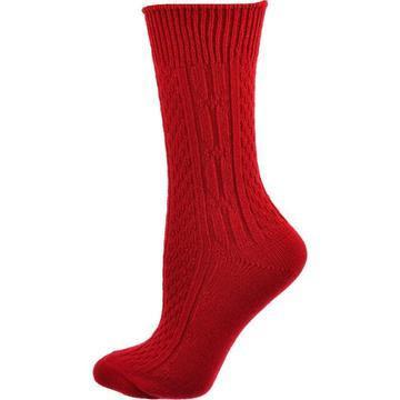 Classic Cable Knit Acrylic Crew Socks 2 pair pack-The Friend Kloset