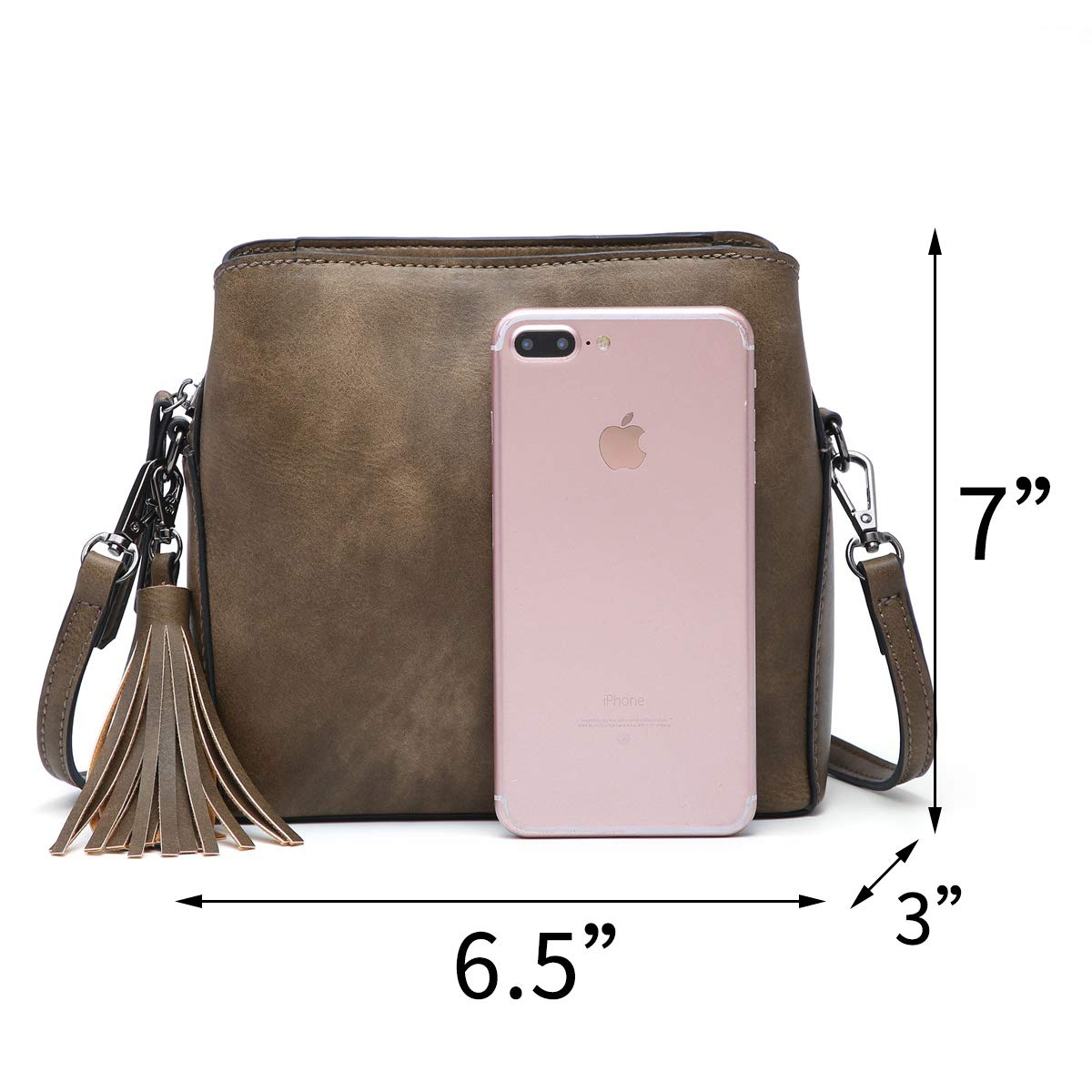 small crossbody bag triple multipockets