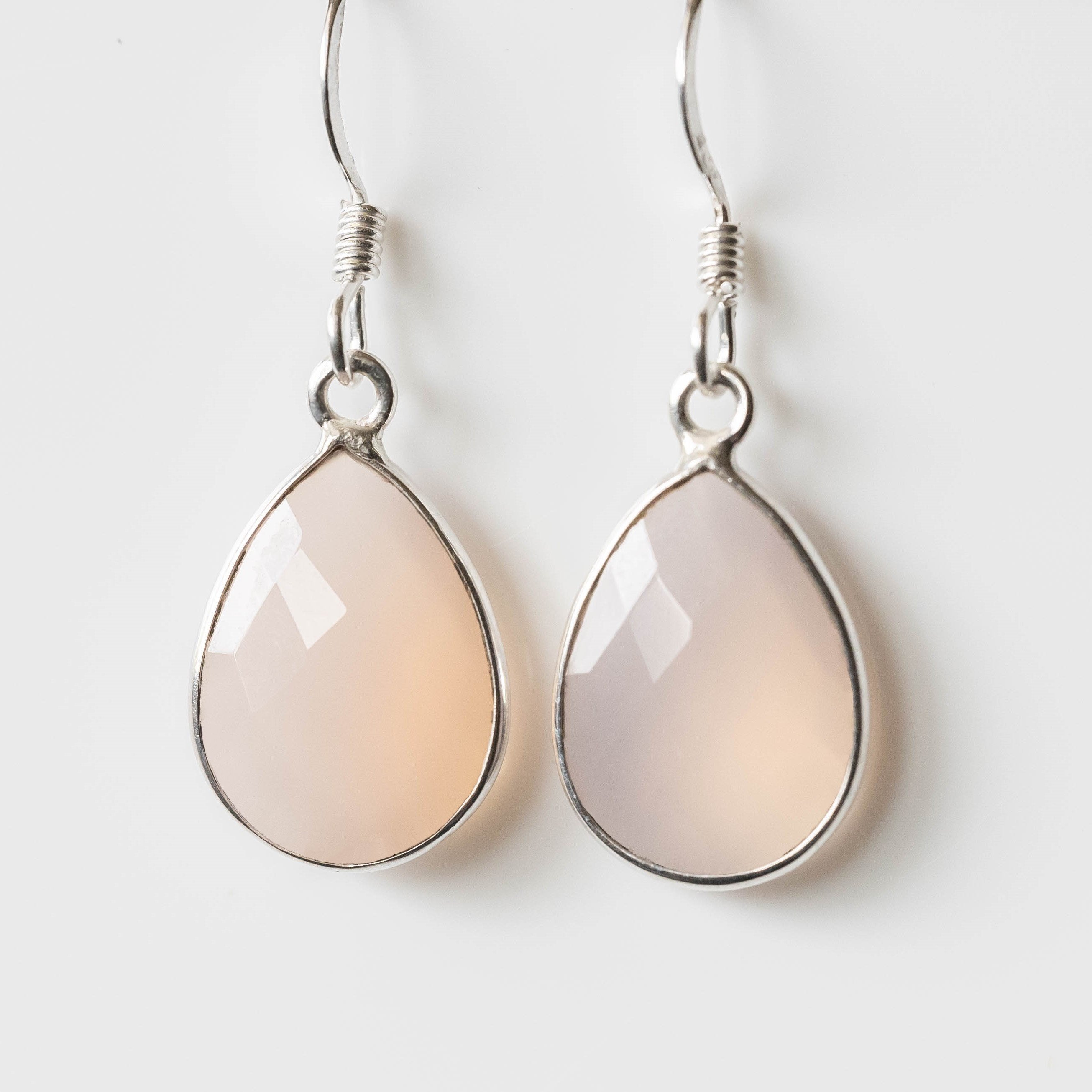 Emilia Chalcedony Tear-Drop Earrings