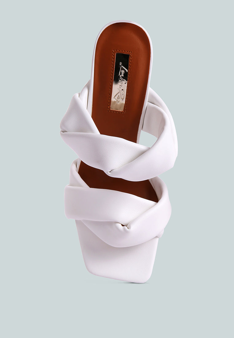 Glam Girl Twisted Strap Spool Heel Sandals