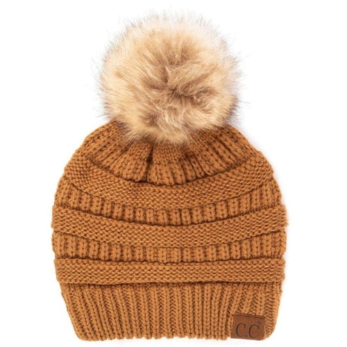 CC Trending Plush Pom Unisex Beanies Hats