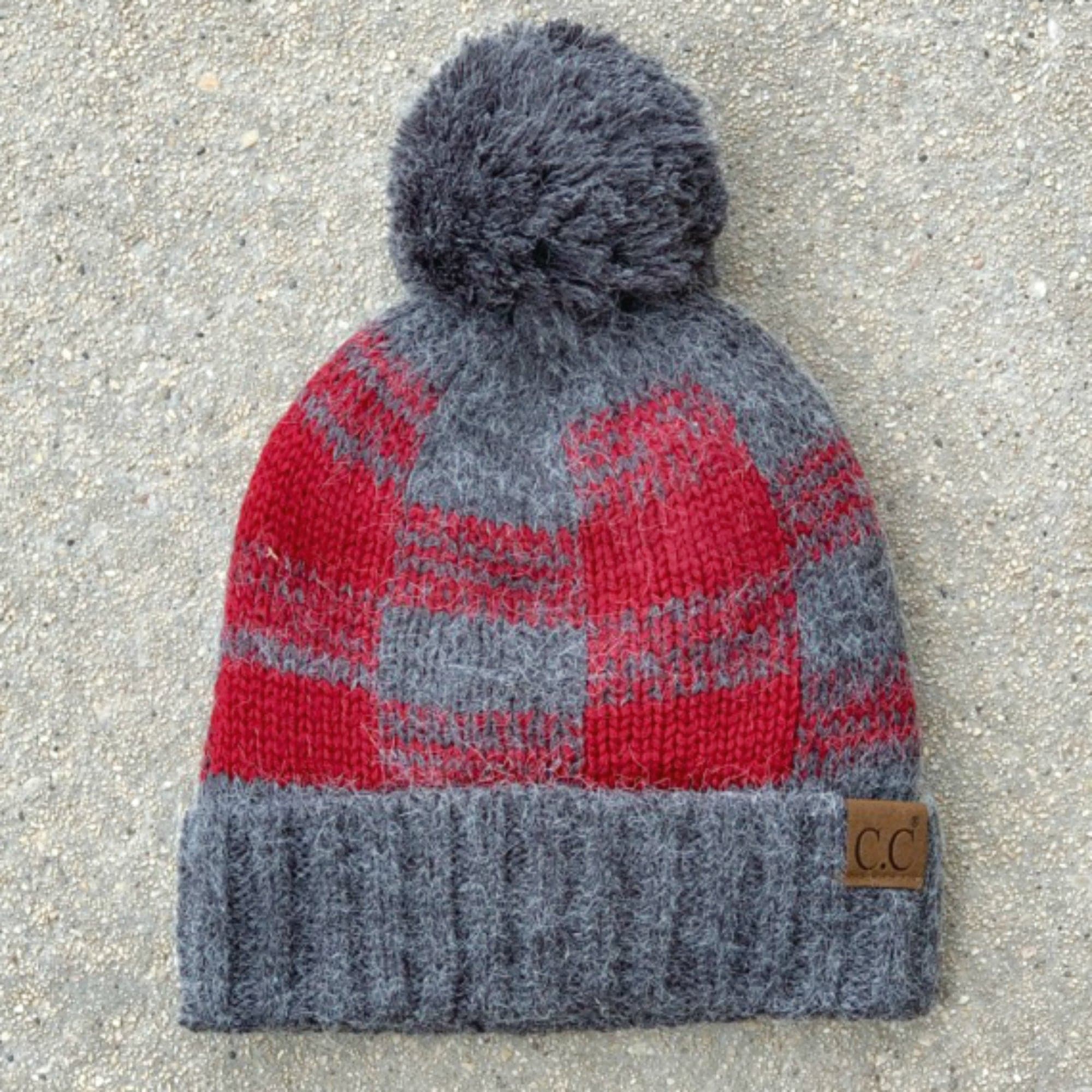 CC Buffalo Plaid Beanies Hats